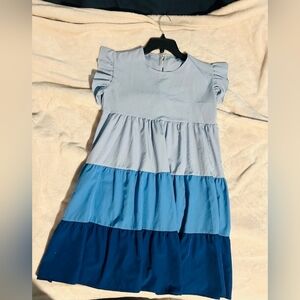 Blue Tiered Summer Dress